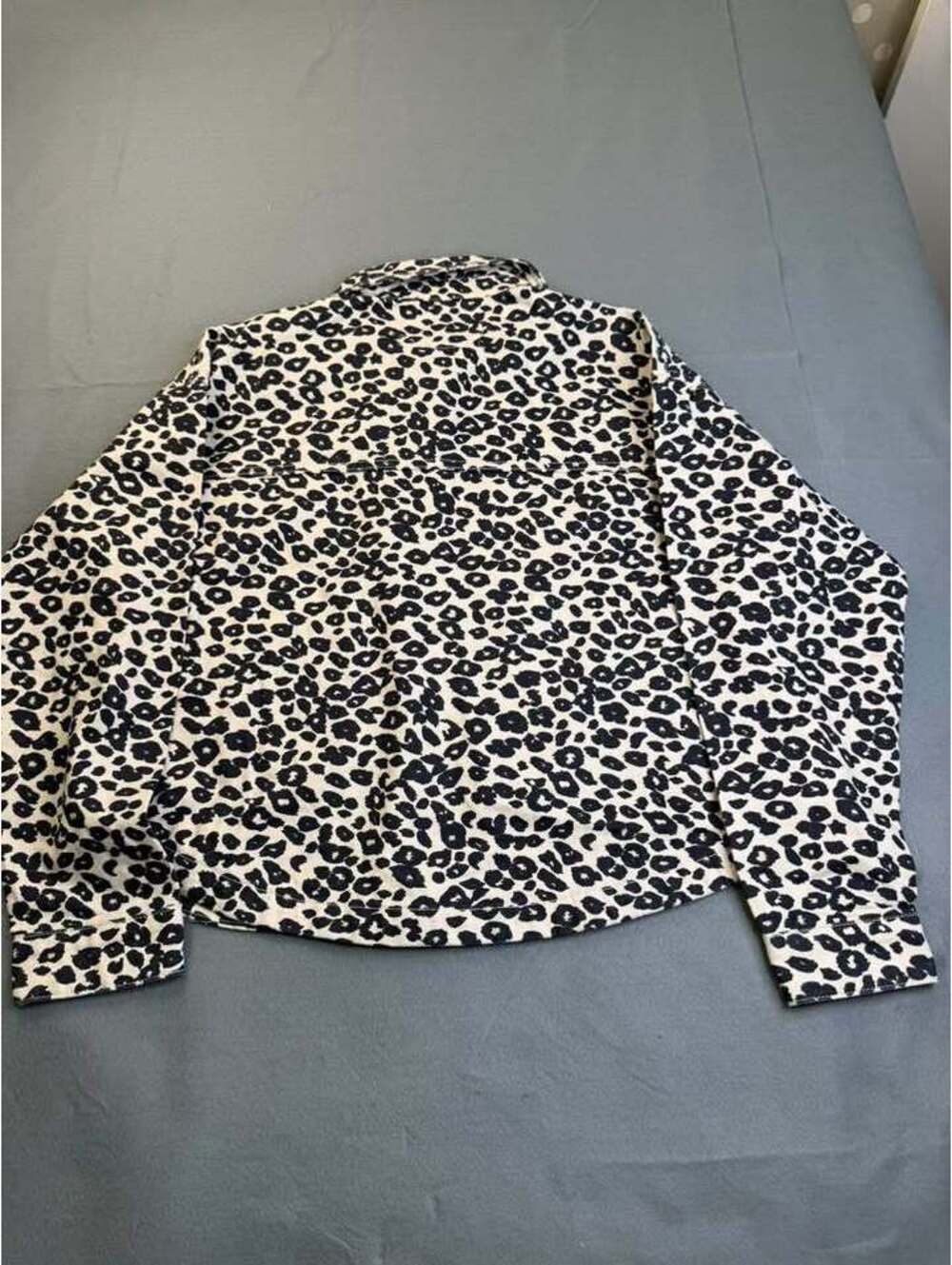 NWOT Zara Leopard Print Denim Jacket